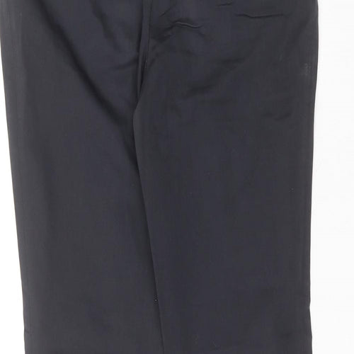 Marks and Spencer Womens Blue  Cotton Trousers  Size 12 L24 in Regular