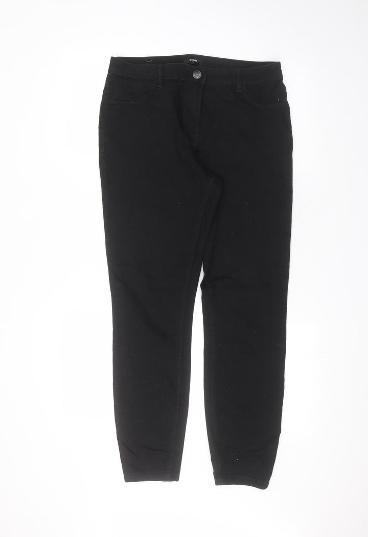Matalan Womens Black Cotton Skinny Jeans Size 12 L27 in Regular
