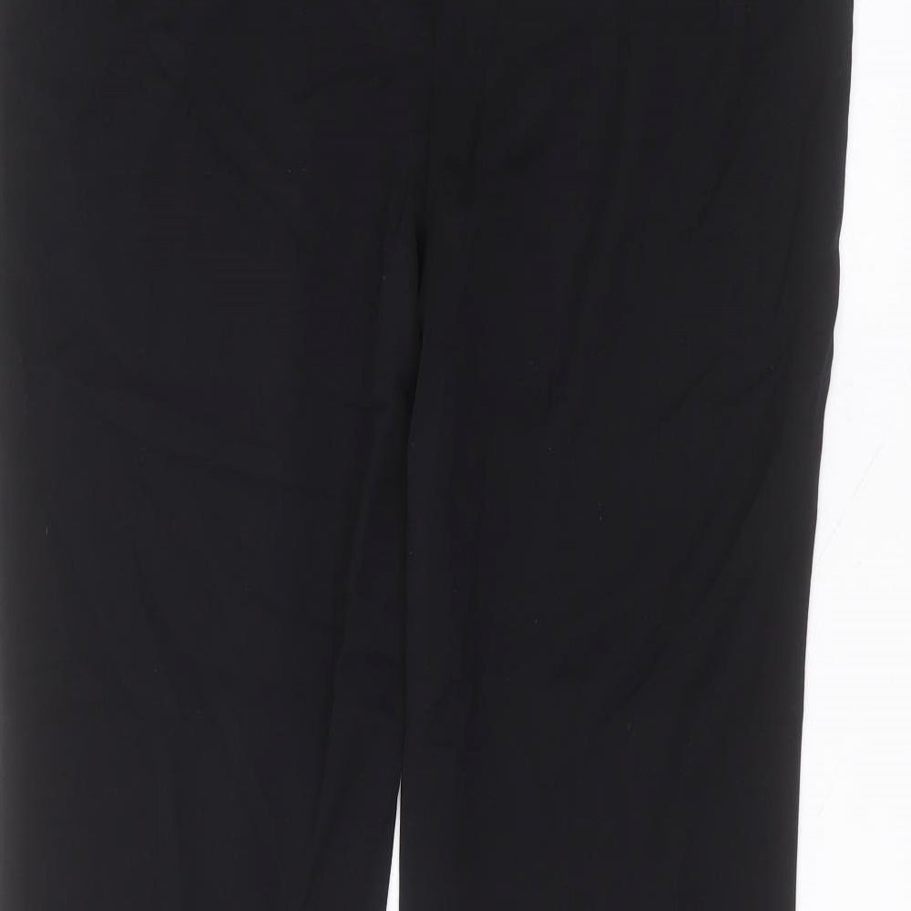 Marks and Spencer Womens Black  Viscose Trousers  Size 16 L28 in Regular