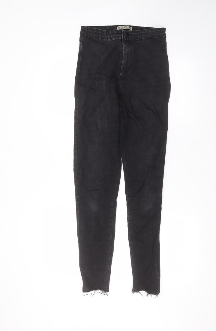Denim & Co. Womens Black  Cotton Skinny Jeans Size 8 L28 in Regular