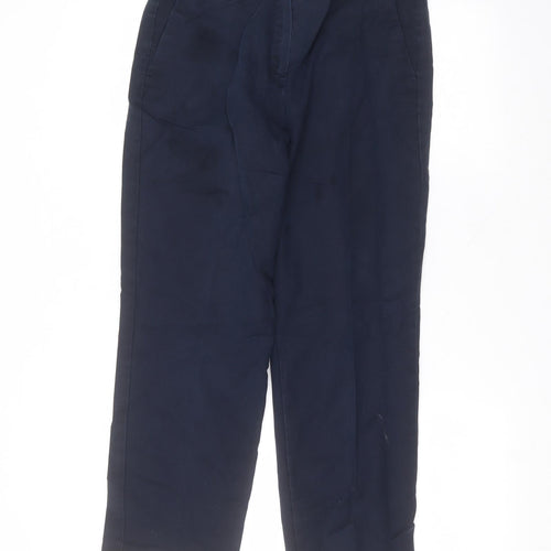 Marks and Spencer Womens Blue  Cotton Straight Jeans Size 10 L25 in Regular