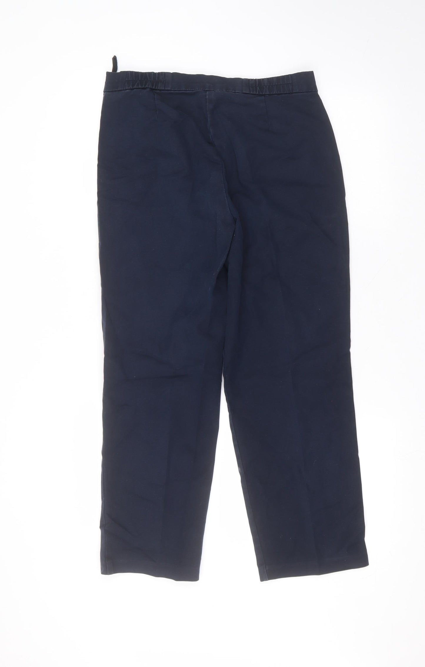 Marks and Spencer Womens Blue  Cotton Straight Jeans Size 10 L25 in Regular