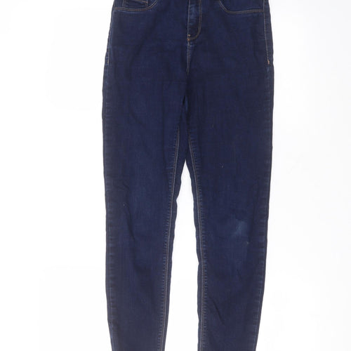 Preworn Womens Blue  Cotton Skinny Jeans Size 26 in L26 in Regular