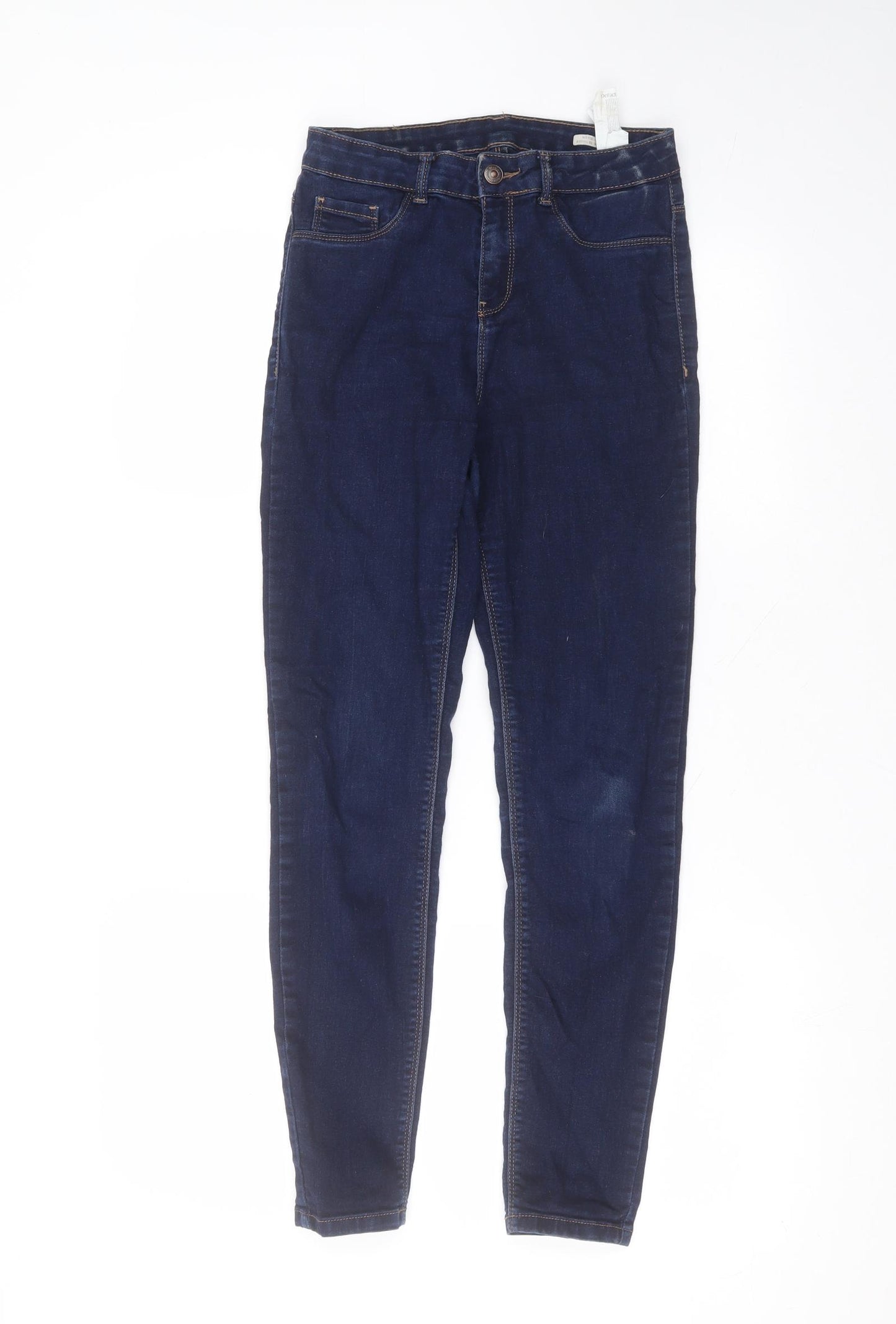 Preworn Womens Blue  Cotton Skinny Jeans Size 26 in L26 in Regular