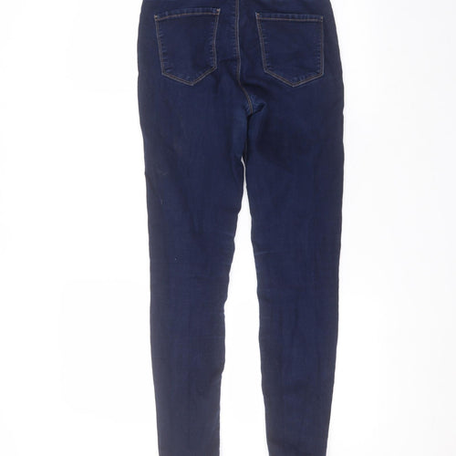 Preworn Womens Blue  Cotton Skinny Jeans Size 26 in L26 in Regular