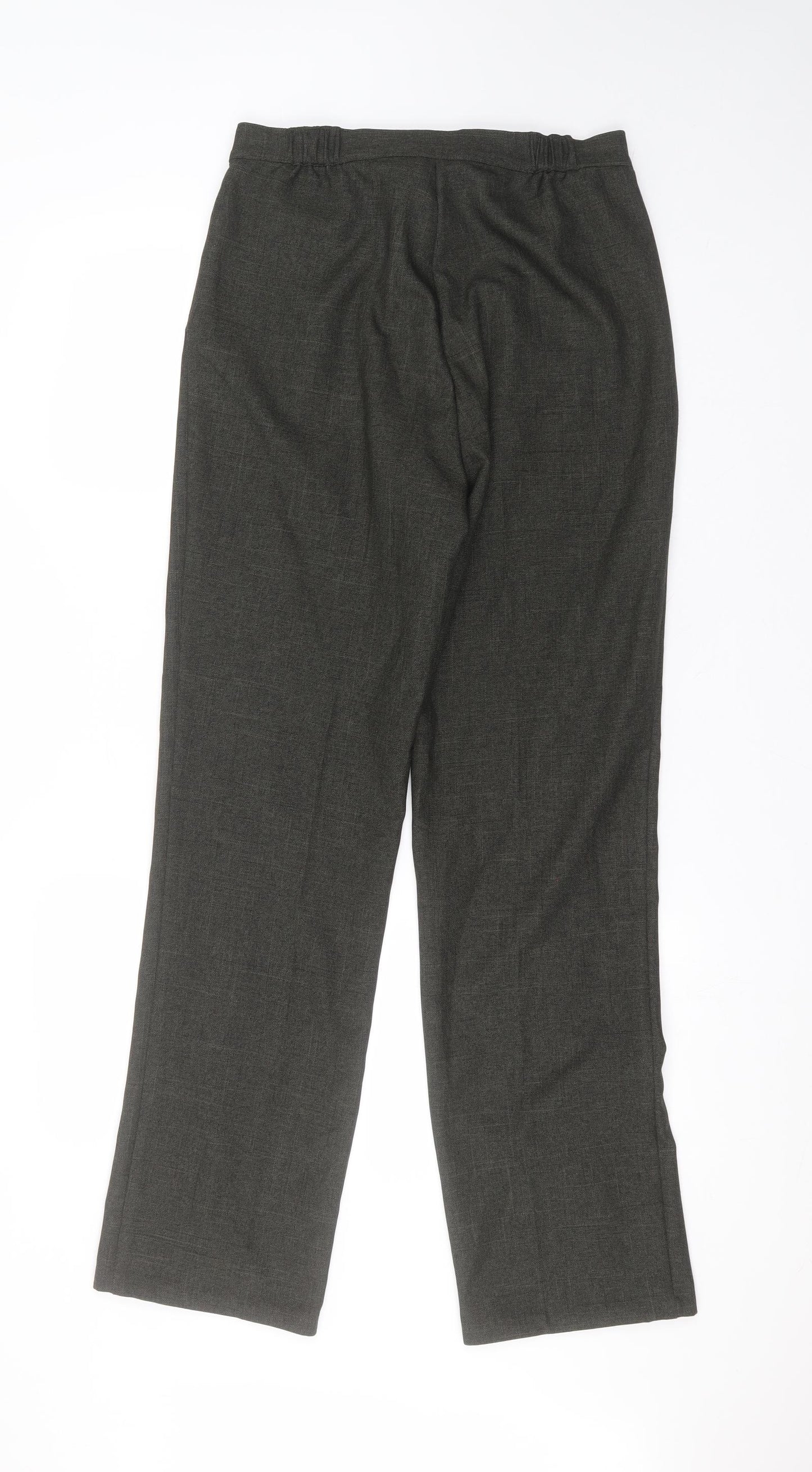 Marks and Spencer Womens Green  Polyester Trousers  Size 10 L29 in Regular