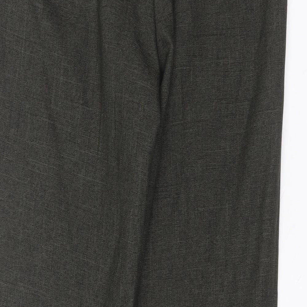 Marks and Spencer Womens Green  Polyester Trousers  Size 10 L29 in Regular
