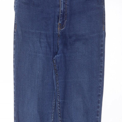 New Look Womens Blue  Cotton Skinny Jeans Size 12 L27 in Regular
