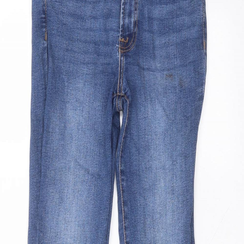 Primark Womens Blue  Cotton Bootcut Jeans Size 14 L33 in Regular