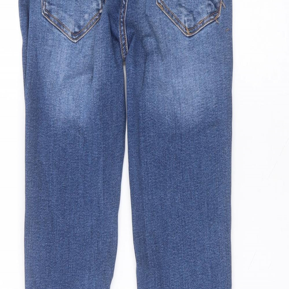 Primark Womens Blue  Cotton Bootcut Jeans Size 14 L33 in Regular