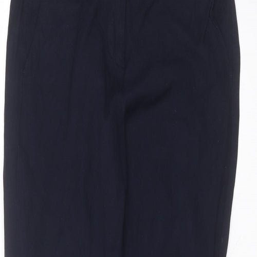 Marks and Spencer Womens Blue  Viscose Trousers  Size 14 L24 in Regular