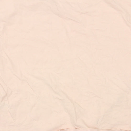 H&M Girls Beige  100% Cotton Basic T-Shirt Size 10-11 Years Round Neck Pullover - Tie Detail