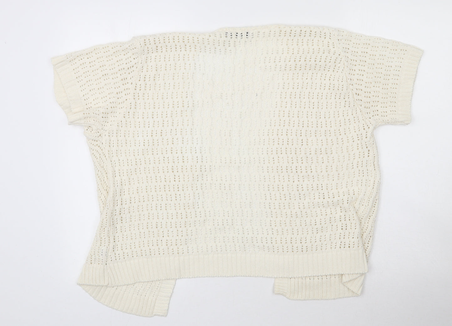 ELLIE LOUISE Womens Beige   Cotton Cardigan Jumper Size M