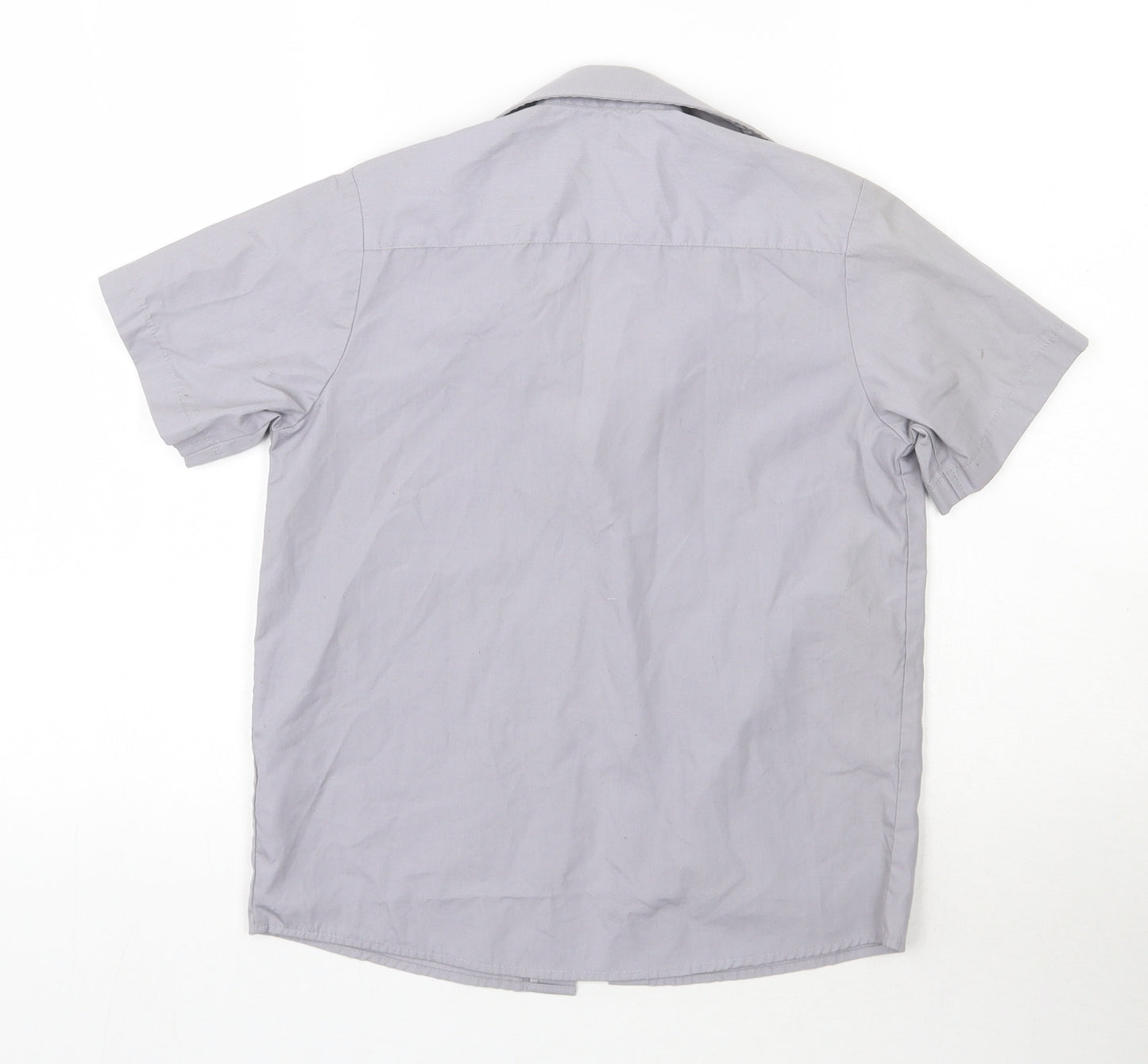 George Boys Grey  Polyester Basic Button-Up Size 7-8 Years Collared Button