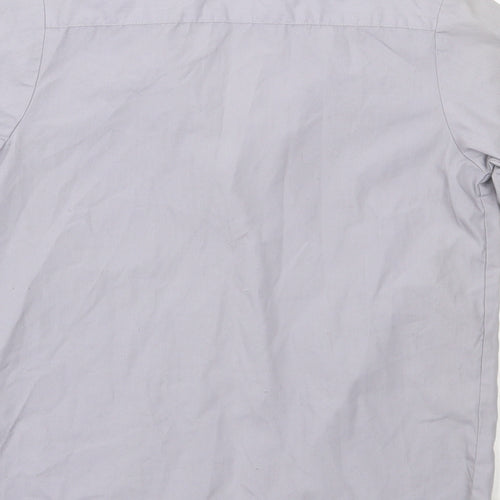 George Boys Grey  Polyester Basic Button-Up Size 7-8 Years Collared Button