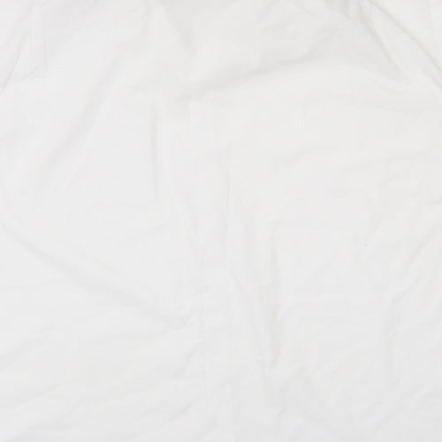 Marks and Spencer Womens White  Polyester Basic Button-Up Size 16 Collared
