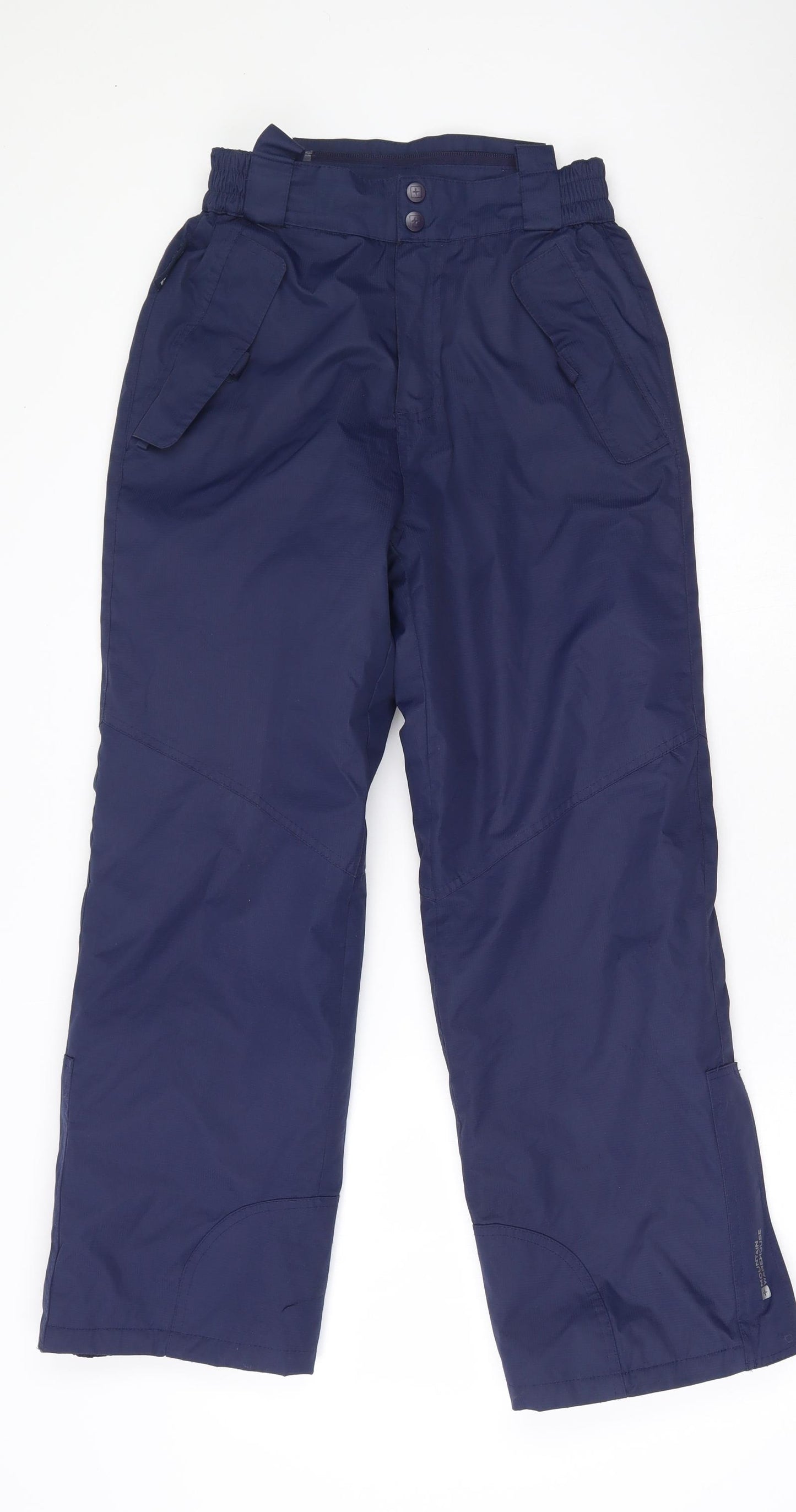 Mountain Warehouse Boys Blue  100% Polyester Snow Pants Trousers Size S L26 in Regular Zip