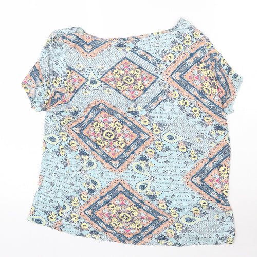 George Womens Multicoloured Floral Viscose Basic T-Shirt Size 18 Round Neck