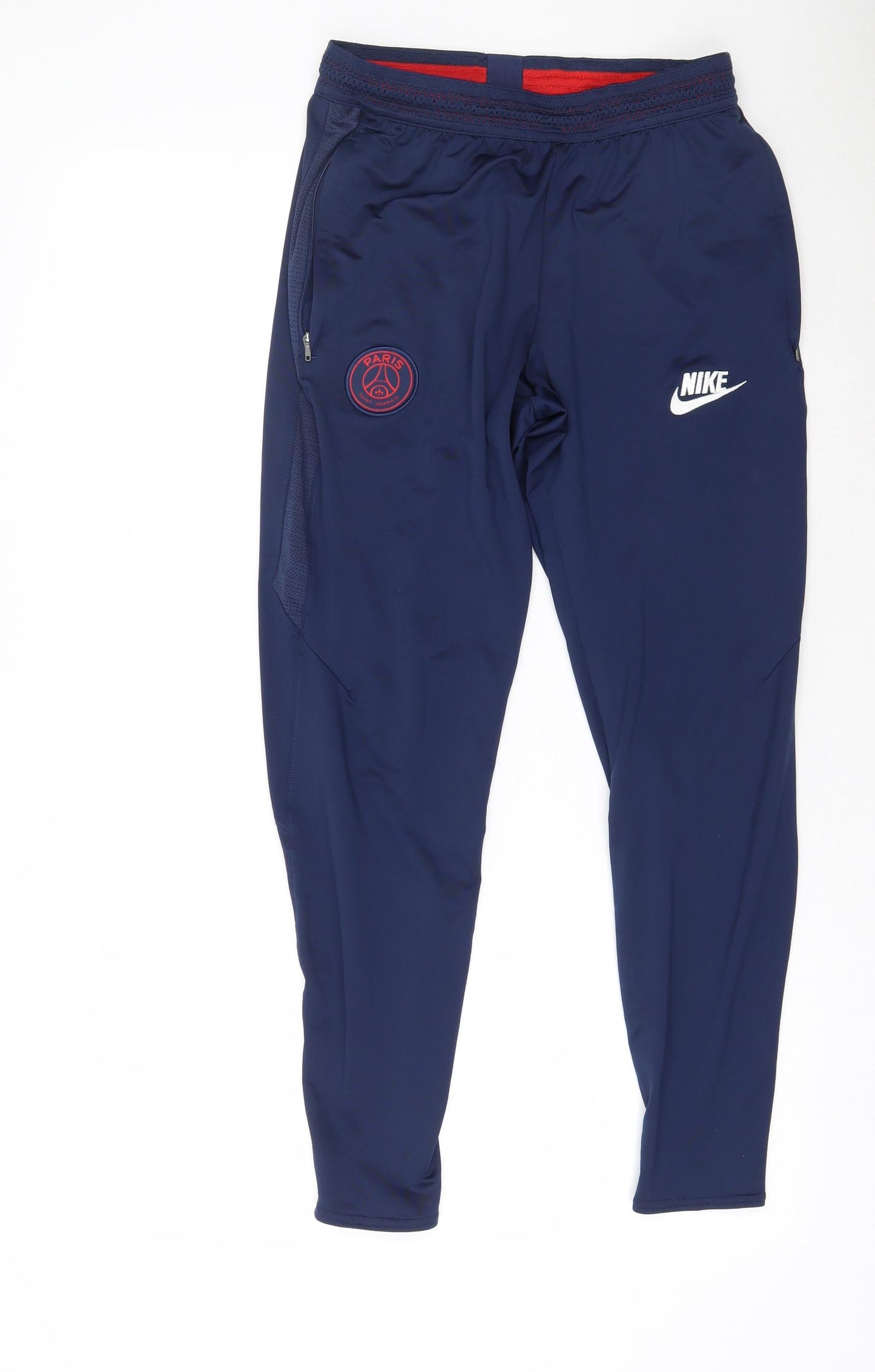 Nike Mens Blue  Polyester Track Pants Leggings Size S L26 in Regular Drawstring - Paris Print