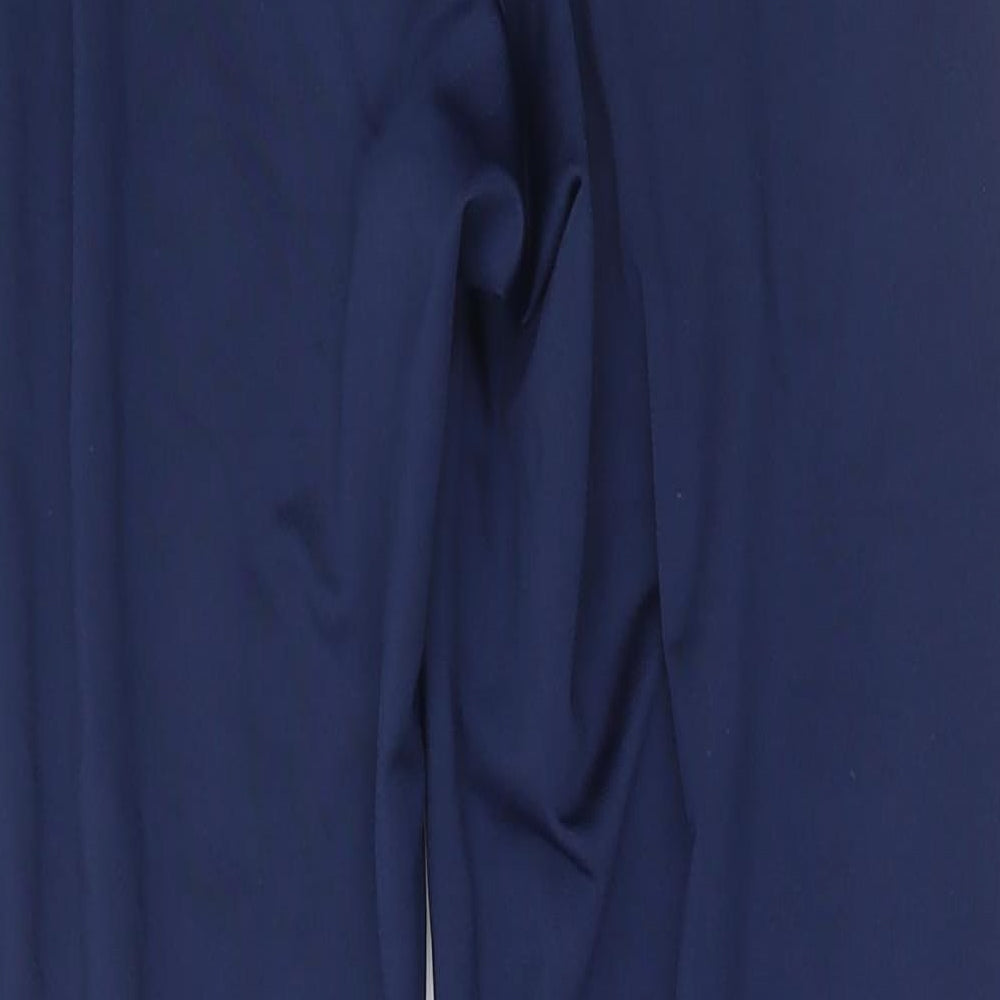 Nike Mens Blue  Polyester Track Pants Leggings Size S L26 in Regular Drawstring - Paris Print