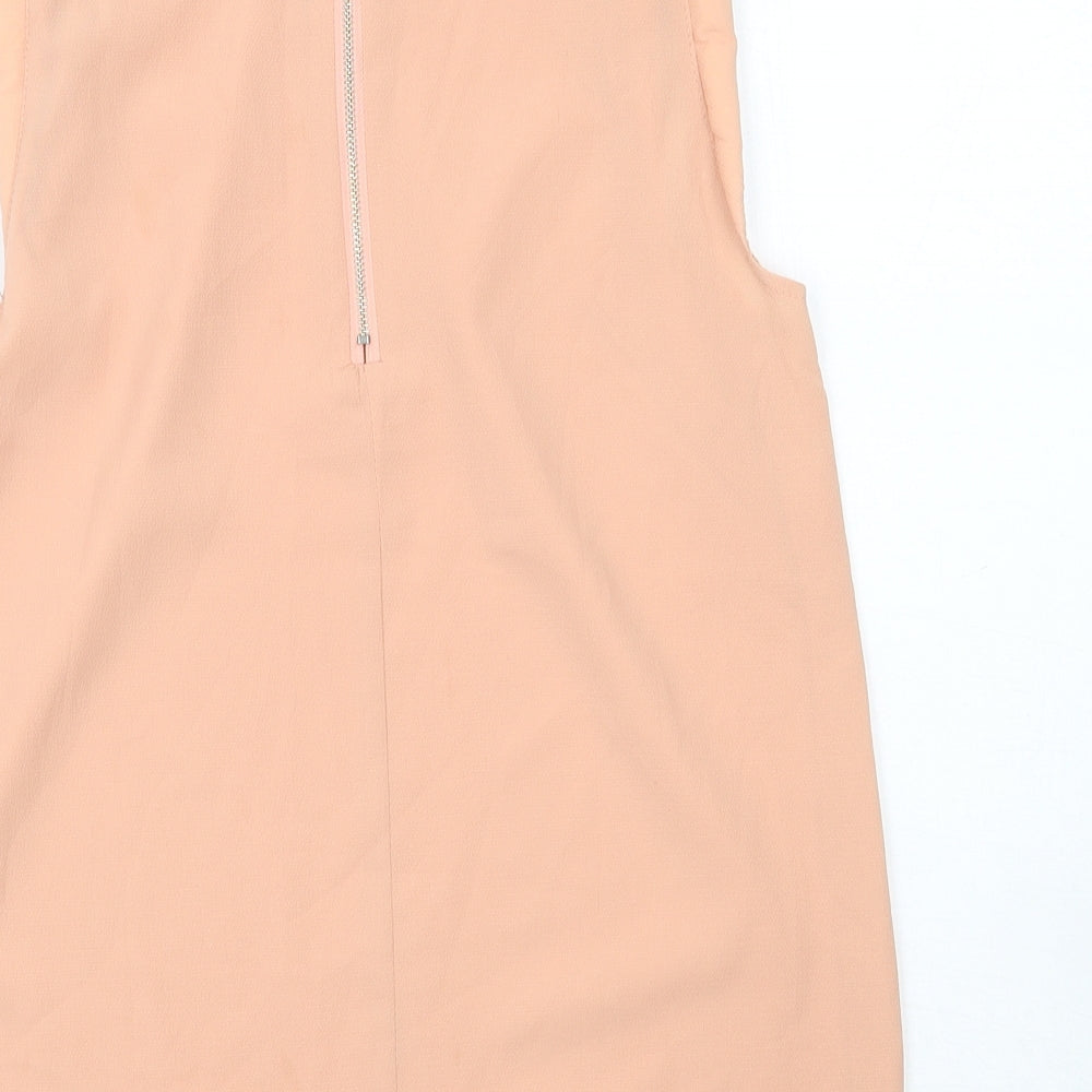 Paper Scissors Womens Pink  Polyester Basic Tank Size 8 Round Neck - Necklace Attached