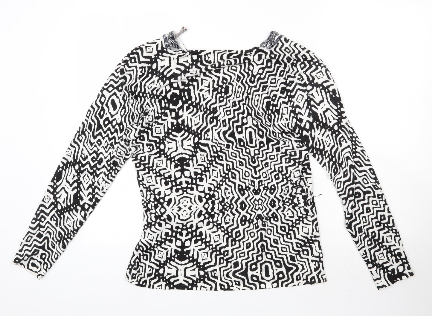 Soon Womens Multicoloured V-Neck Argyle/Diamond Viscose Pullover Jumper Size 20