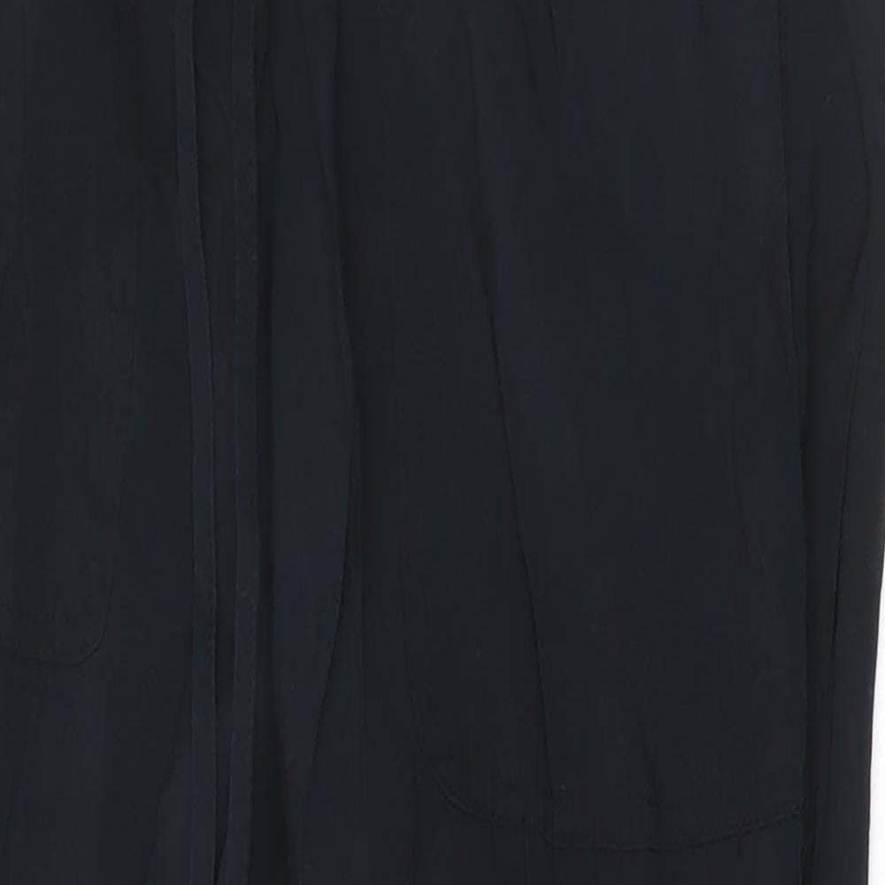Zara Womens Black  Modal Trousers  Size S L25 in Regular Drawstring