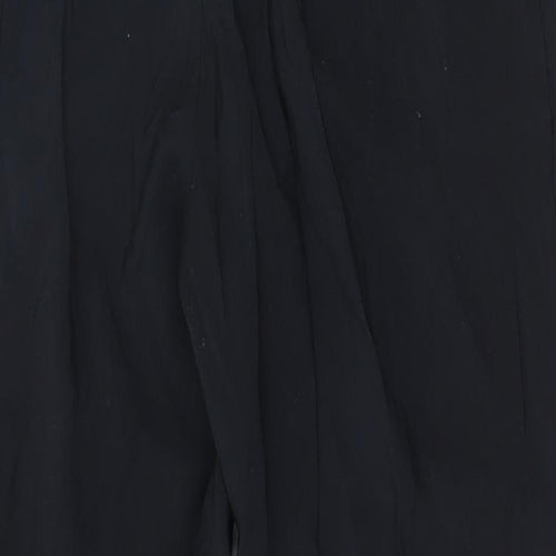 Zara Womens Black  Modal Trousers  Size S L25 in Regular Drawstring