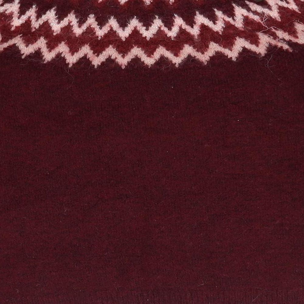 H&M Girls Red Round Neck  Acrylic Pullover Jumper Size 8-9 Years