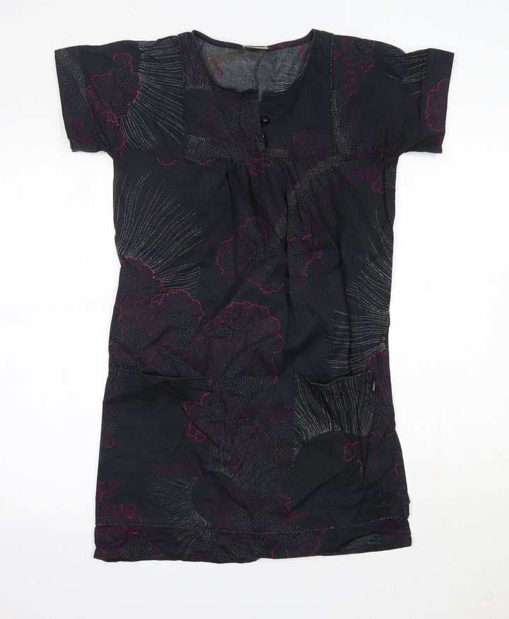 WeSC Womens Multicoloured  Cotton T-Shirt Dress  Size XS  Round Neck