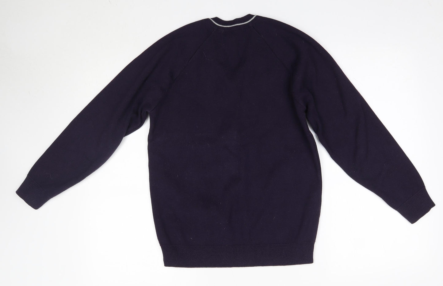Magifit Mens Purple V-Neck  Cotton Pullover Jumper Size S   - Size 34