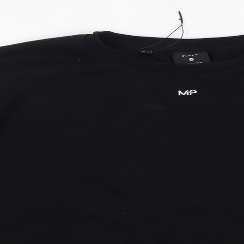 MP Mens Black Round Neck  Cotton Pullover Jumper Size 2XL