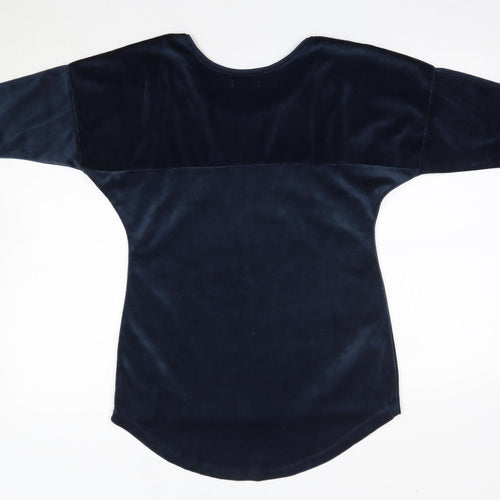 House of Fashion Womens Blue Round Neck  Polyester Pullover Jumper Size M