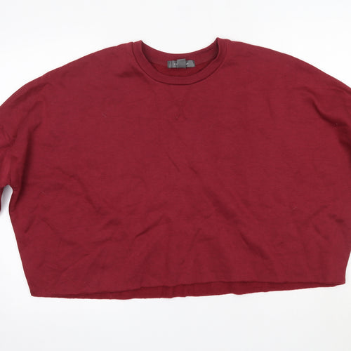 Primark Womens Red Round Neck  Polyester Pullover Jumper Size L
