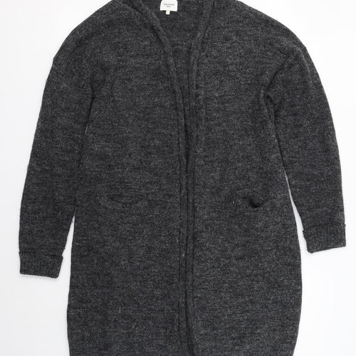 Garance Womens Grey V-Neck  Acrylic Cardigan Jumper Size S