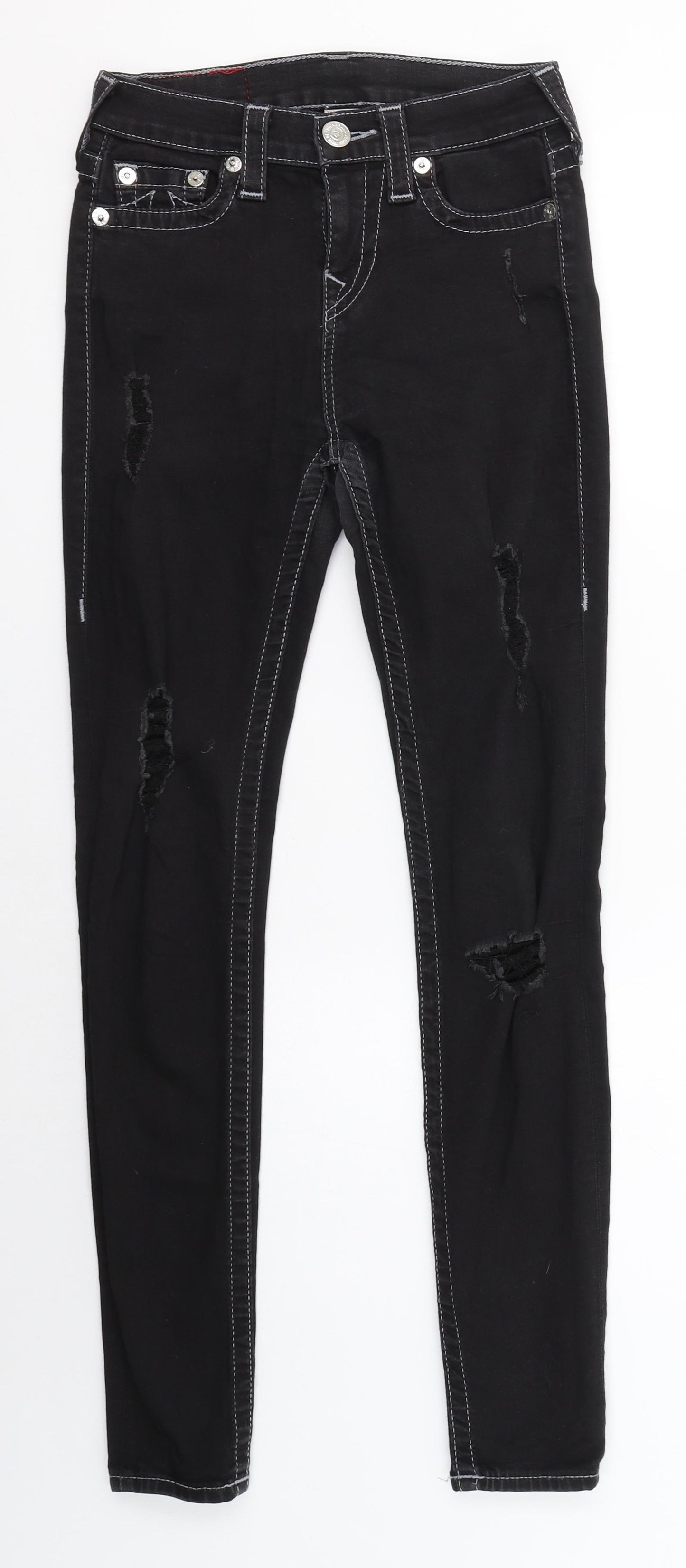 the Religion Womens Black  Cotton Skinny Jeans Size 26 in L30 in Regular
