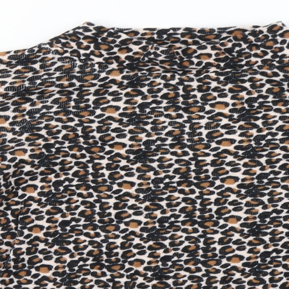 NEXT Girls Multicoloured Animal Print 100% Cotton Basic Casual Size 11 Years High Neck