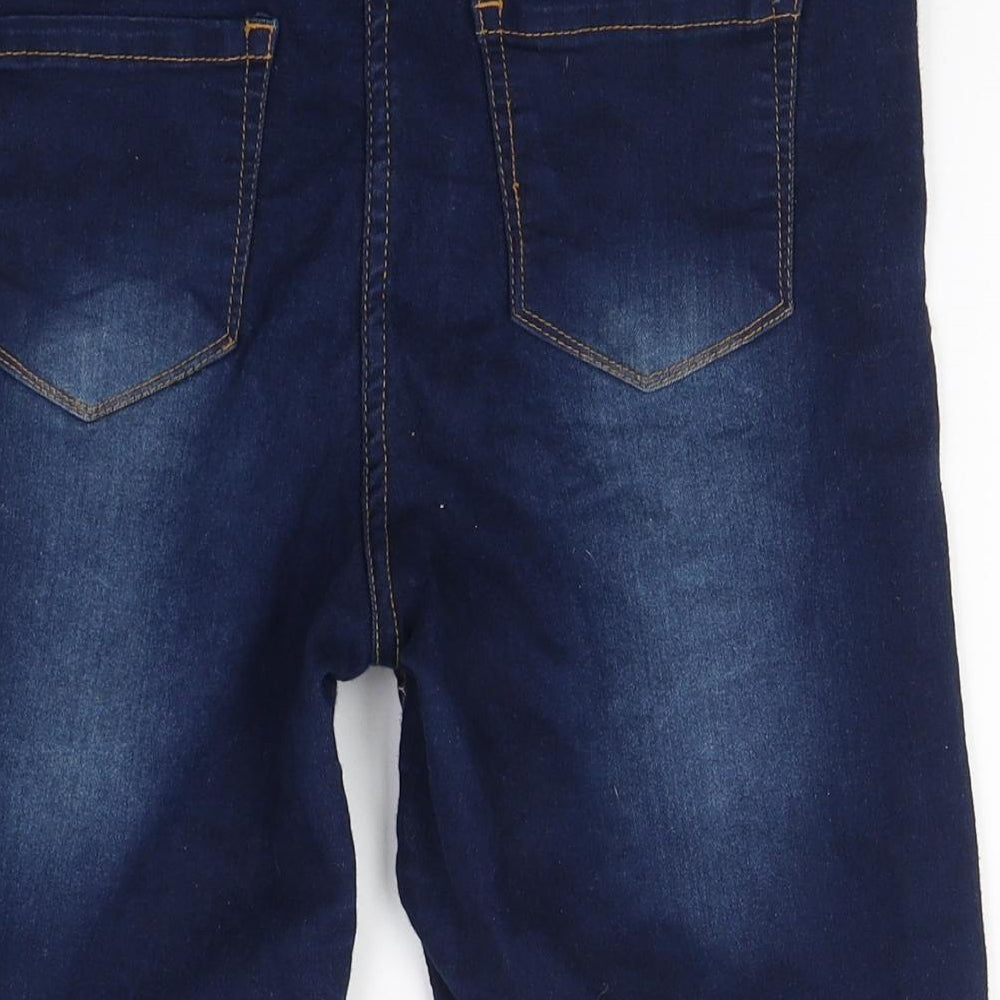 Pep & Co Womens Blue  Cotton Chino Shorts Size 12  Regular