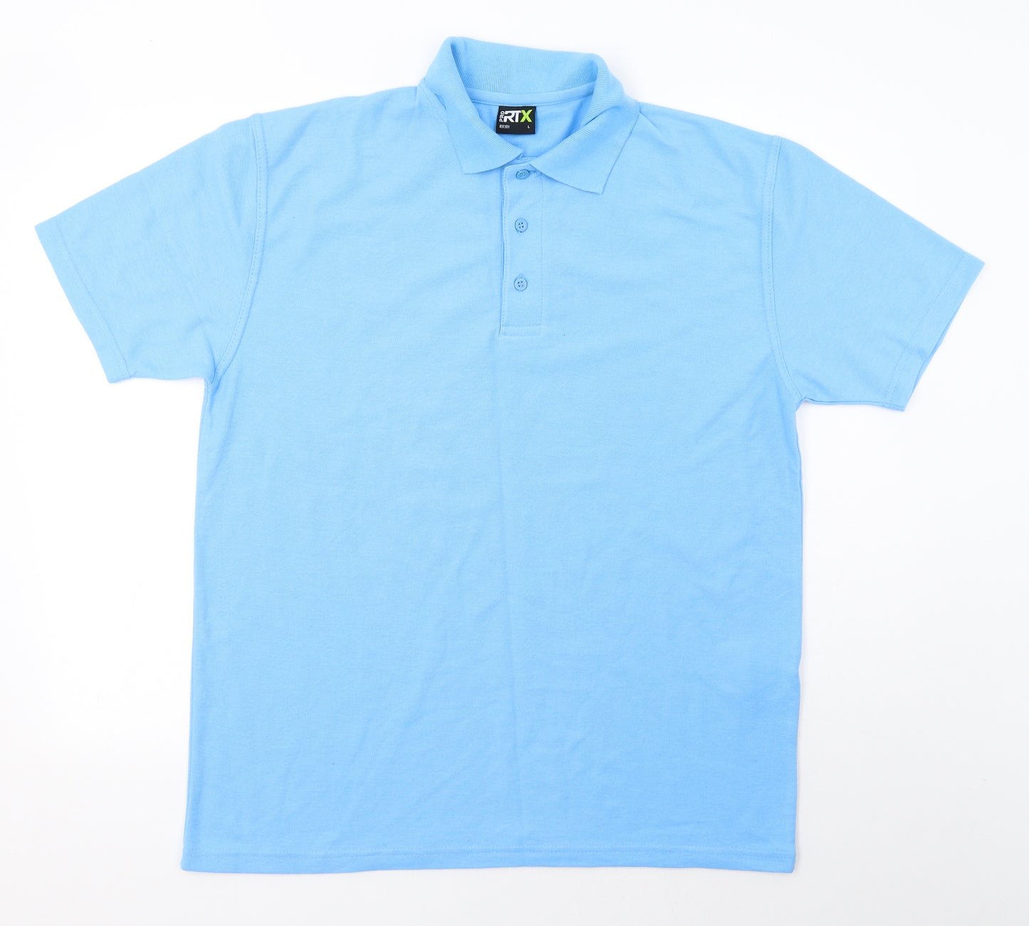 RTX Mens Blue  Cotton  Polo Size L Collared