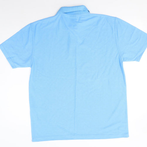 RTX Mens Blue  Cotton  Polo Size L Collared
