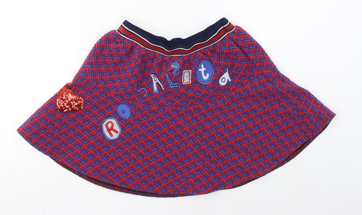 Montecid Girls Multicoloured  Polyester A-Line Skirt Size 8 Years  Regular
