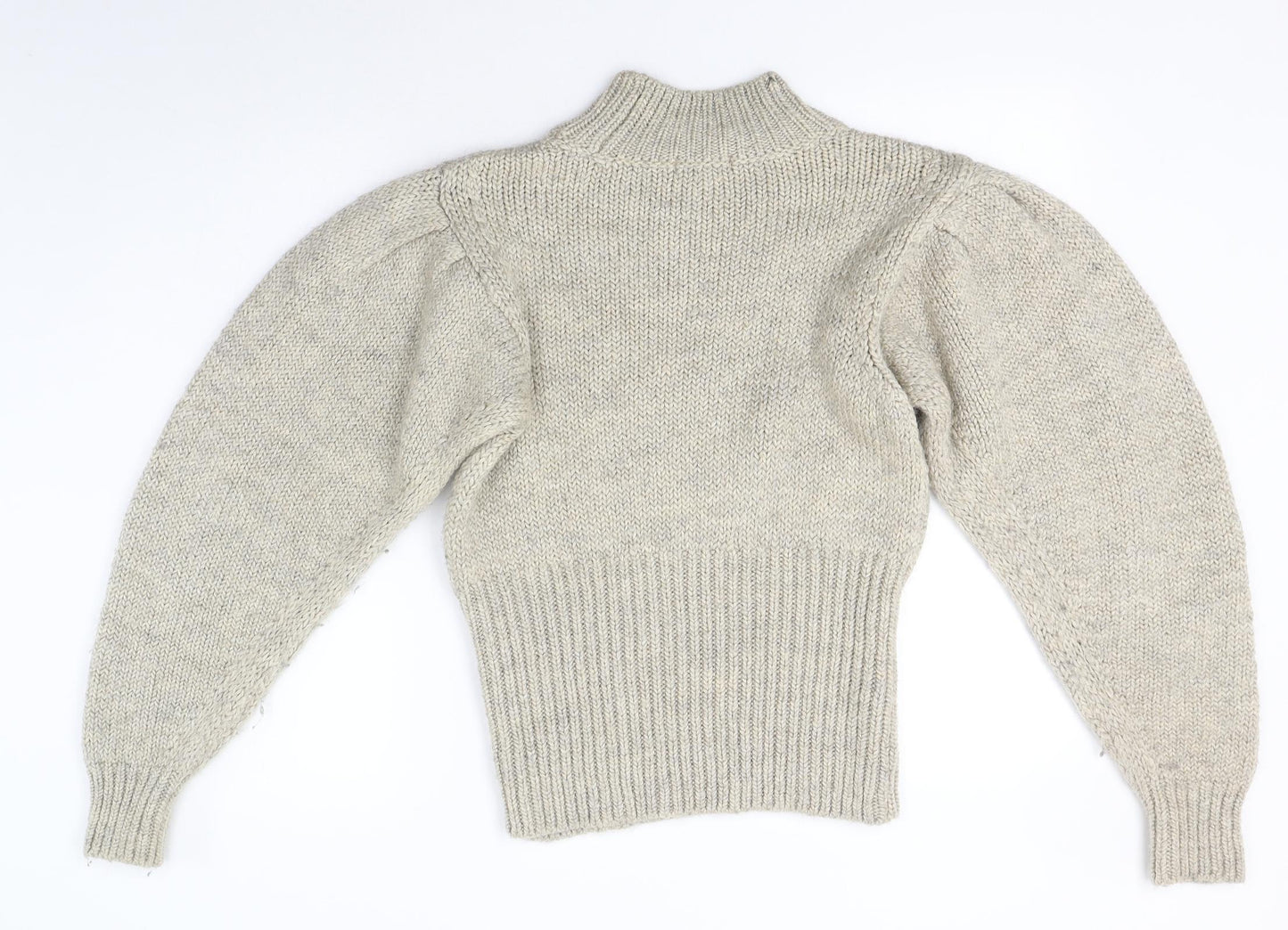 Topshop Womens Brown High Neck  Acrylic Pullover Jumper Size S