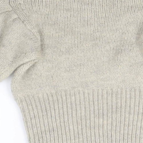 Topshop Womens Brown High Neck  Acrylic Pullover Jumper Size S