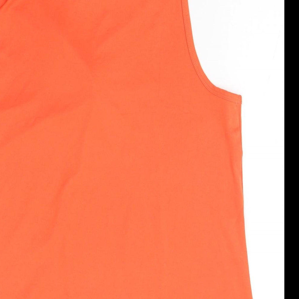 Crivit Womens Orange  Polyester Basic Tank Size M Collared