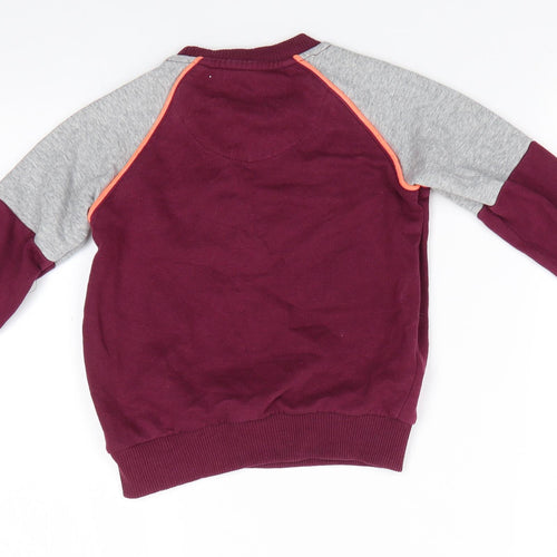 Florence and Fred Boys Purple  Cotton Pullover Sweatshirt Size 3-4 Years   - Awesome Dinasour