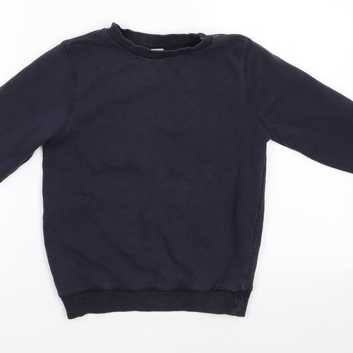 TU Boys Blue  Cotton Pullover Sweatshirt Size 7 Years   - School Sweatshirt