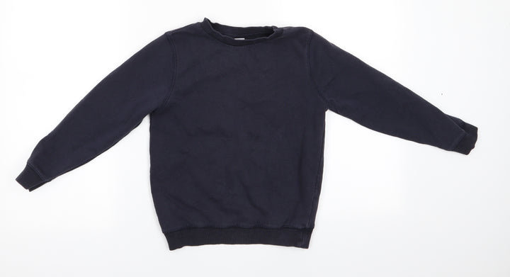 TU Boys Blue  Cotton Pullover Sweatshirt Size 7 Years   - School Sweatshirt