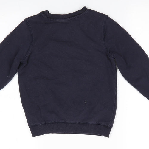 TU Boys Blue  Cotton Pullover Sweatshirt Size 7 Years   - School Sweatshirt