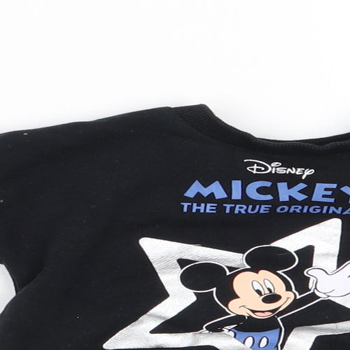 Disney Baby Boys Blue Animal Print Cotton Pullover Jumper Size 3-6 Months   - Mickey The True Original