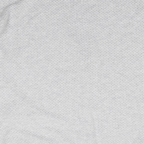 VERO MODA Womens Grey Round Neck  Cotton Pullover Jumper Size XL   - Fine open knit Pale Grey